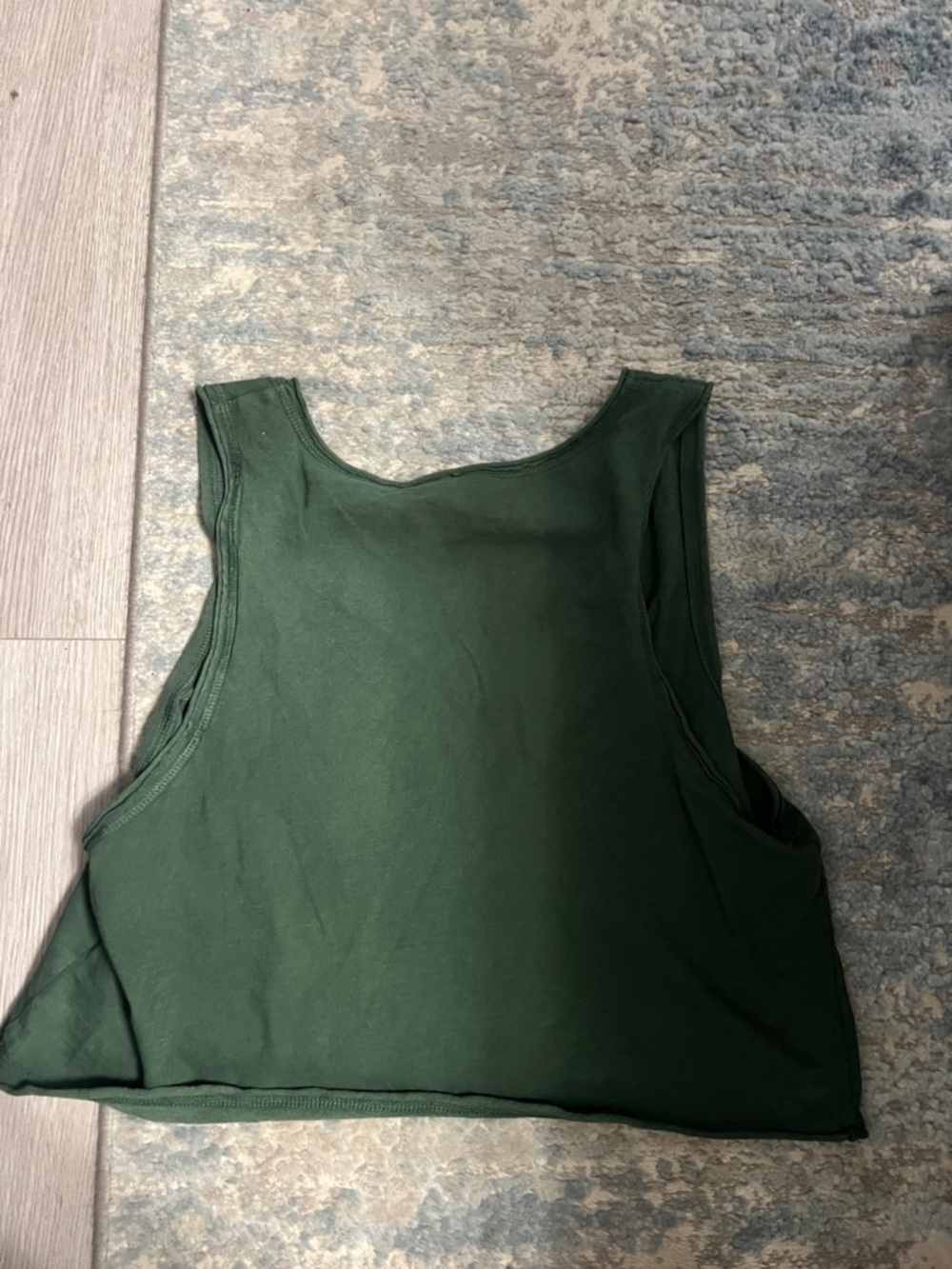 aerie Olive Green Crop Tank with Pocket, Size S - Picture 3 of 3